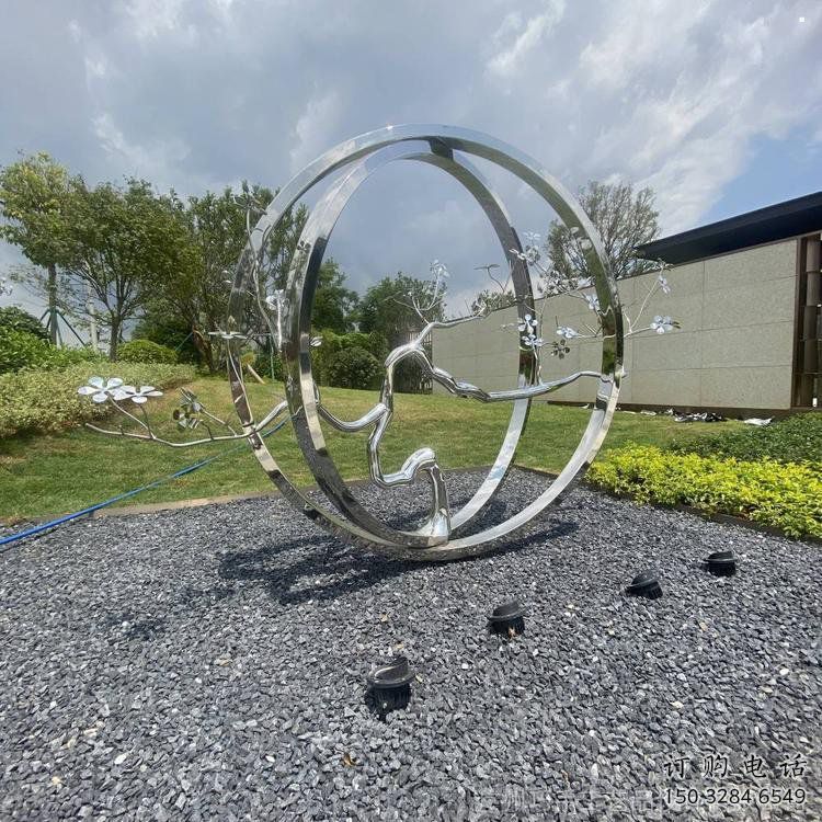 圆环树雕塑厂家,标识雕塑,不锈钢圆环树雕塑定制 圆环树雕塑厂家,标识雕塑,不锈钢圆环树雕塑定制
