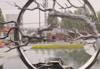 步行街花环雕塑