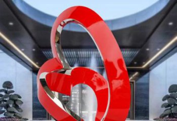 双环雕塑工厂优选，城市装饰，不锈钢双环雕塑供给