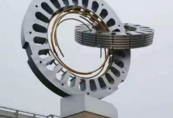 双环雕塑展品，景观概念，镂空不锈钢双环雕塑优选