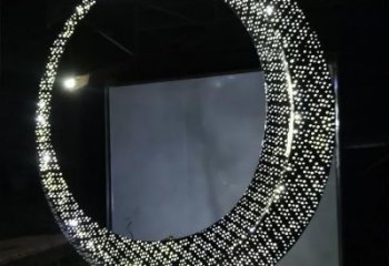 圆环雕塑定制，小区雕塑，建筑不锈钢圆环雕塑提供