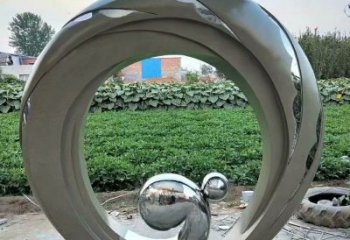 圆环雕塑优选，室外雕塑，不锈钢圆环雕塑优选