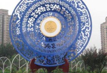 建筑圆环雕塑承接，美陈雕塑，烤漆圆环雕塑定制