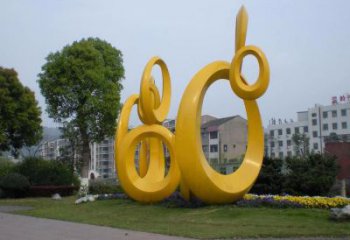 圆环雕塑通用，街头雕塑，户外烤漆圆环雕塑标准