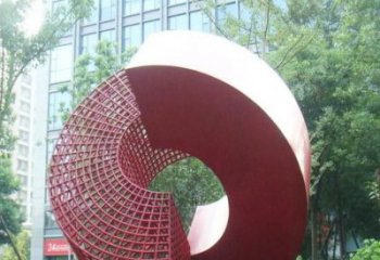 圆环雕塑选定，景观雕塑，烤漆圆环雕塑生产商