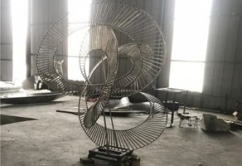 圆环雕塑供求，村标概念，镂空圆环雕塑制作承接