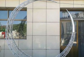 圆环雕塑精选，多彩艺术，镂空圆环雕塑生产优价