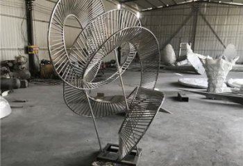 圆环雕塑精选，街道标识，镂空圆环雕塑指用