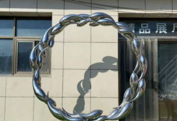 金鱼雕塑定价，街景小品，环境圆环金鱼雕塑批发