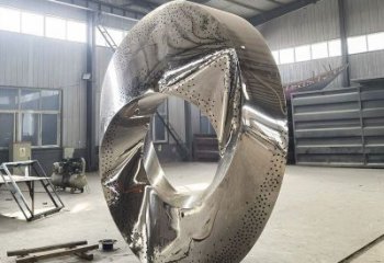 钛金圆圈雕塑制造，广场雕塑，制造不锈钢圆圈雕塑批发