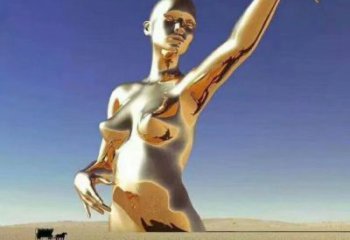 镂空人物雕塑精品，白钢构件，别墅铁艺人物雕塑供求