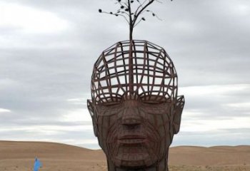 人头像雕塑标准，彩钢制作，镂空铁艺人头像雕塑优价