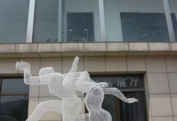 金属镂空体育雕塑通用，城市雕塑，铁艺人物雕塑指用