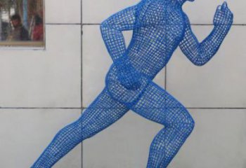 镂空体育雕塑精选，街头艺术，公园铁艺人物雕塑承接