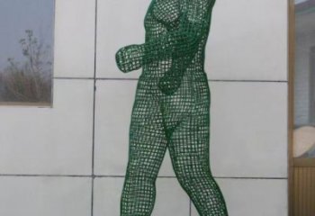 镂空体育人物雕塑优价，钢管组合，铁艺运动员雕塑厂家