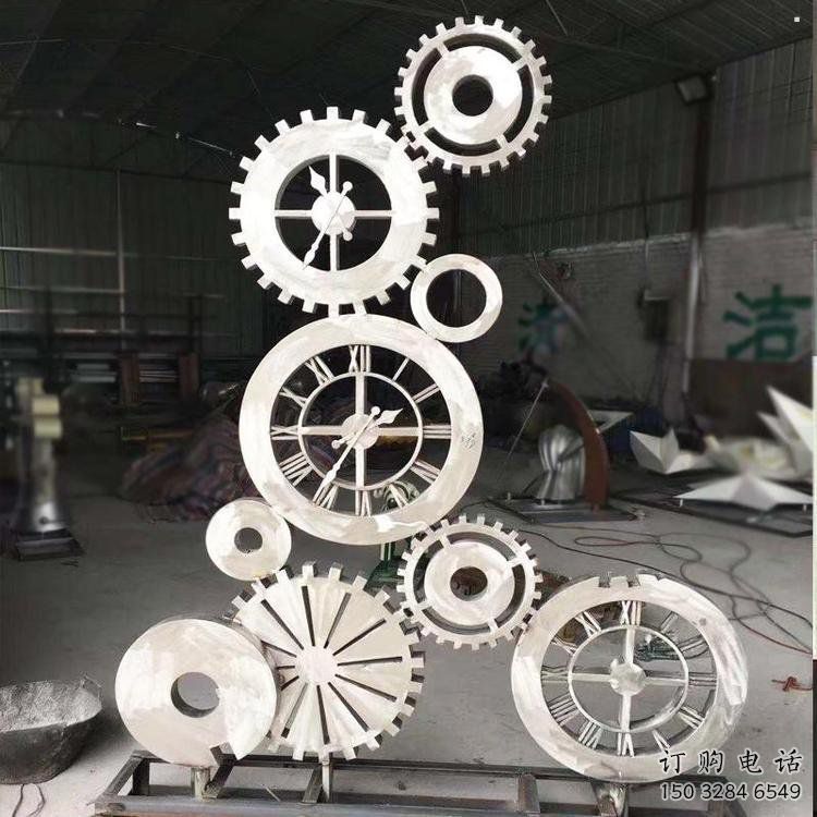 几何齿轮雕塑