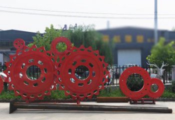 车轮雕塑工厂选用，街道标识，景观车轮雕塑批发
