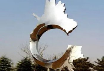 镜面齿轮雕塑