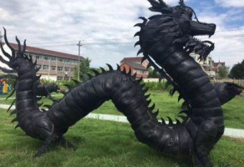 轮胎龙雕塑优选，陆地摆件，园林轮胎龙雕塑供应