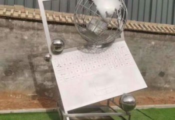 镜面电脑雕塑