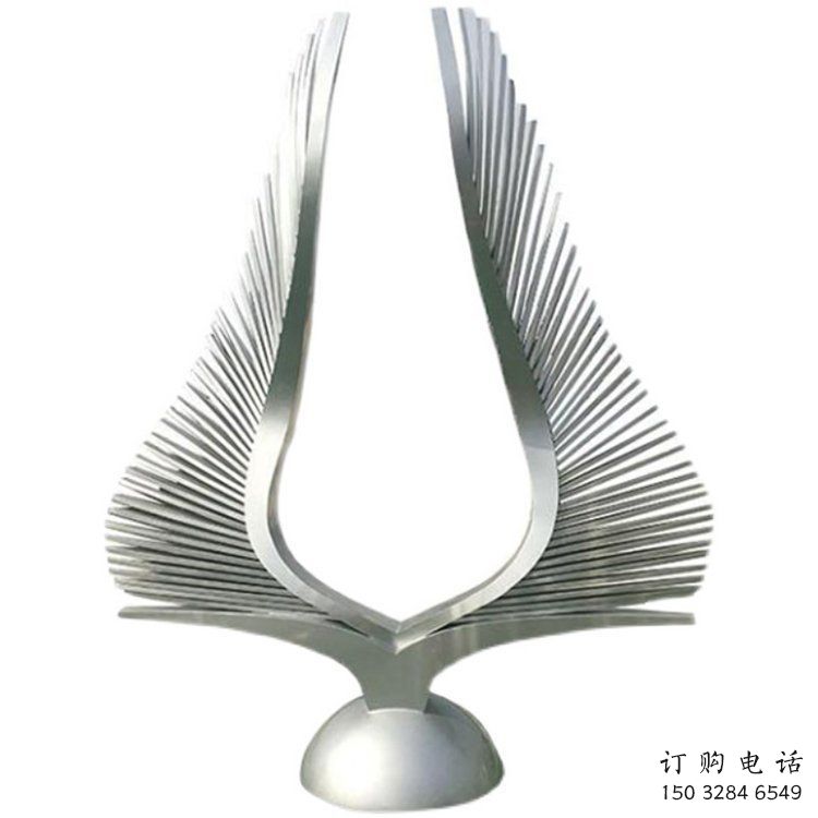 镜面凤尾雕塑,拉丝工艺,广场抽象小品雕塑 镜面凤尾雕塑,拉丝工艺,广场抽象小品雕塑