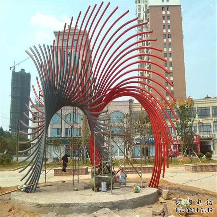 铸造凤尾雕塑 铸造凤尾雕塑