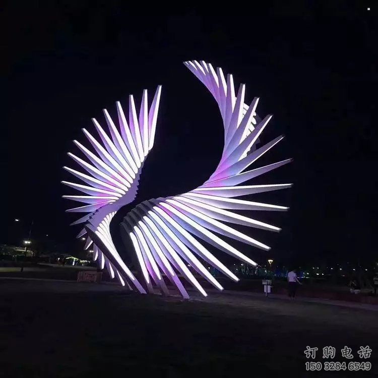 天使之翼雕塑制造商，城市雕塑，公园广场翅膀雕塑观赏型