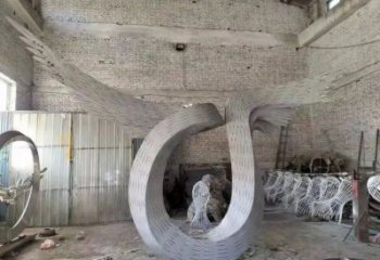 鸟翅雕塑承接，锻造工艺，不锈钢鸟翅雕塑订做