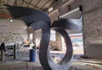 鸟翅雕塑精选，美陈雕塑，不锈钢鸟翅雕塑通用