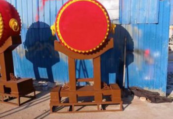 锣鼓雕塑工程制作，城市雕塑，不锈钢锣鼓雕塑专供