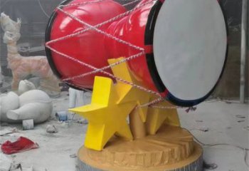 手拍鼓雕塑观赏型，标识雕塑，纪念不锈钢手拍鼓雕塑展品