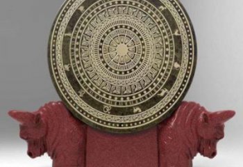  门口铜鼓雕塑点击，地标摆件，民俗铜鼓雕塑承接