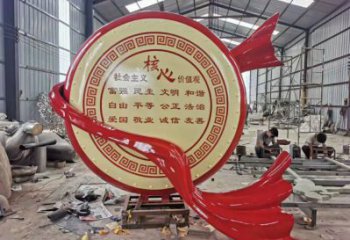 美陈战鼓雕塑