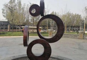 彩绘乐谱雕塑