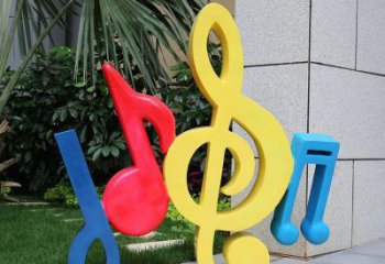 音乐符号雕塑制造商，美陈雕塑，园林小品音乐雕塑订做