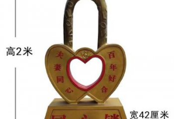 锁子雕塑展品，彩钢制作，酒店锁子雕塑精品