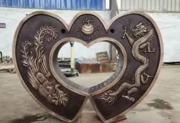 庭院铜锁子雕塑订做，街景小品，户外铜锁子雕塑制作