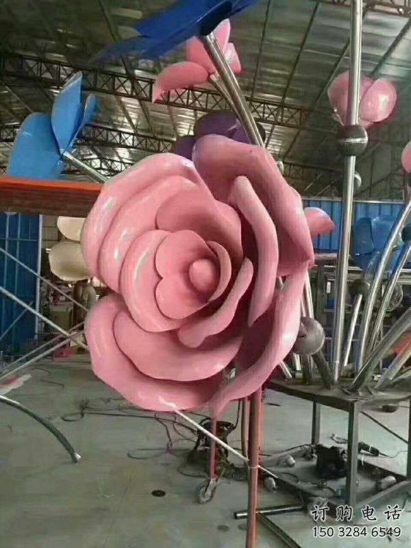 阜阳牡丹花雕塑工厂优选，城市装饰，牡丹花花朵雕塑供给