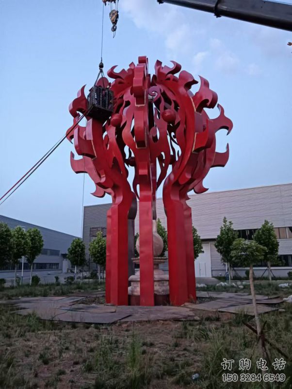 河池火球雕塑,精神堡垒火球雕塑落地展示 河池火球雕塑,精神堡垒火球雕塑落地展示