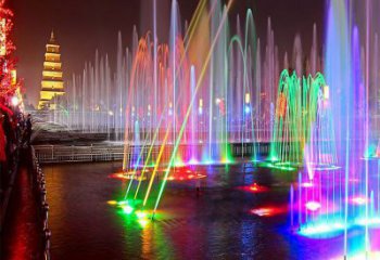 台江选定喷泉雕塑，灯光数控效果，水景艺术雕塑
