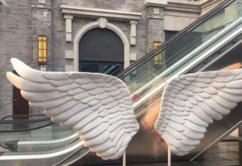 长安景观鸟翅雕塑制造，欧式风格，不锈钢鸟翅雕塑定价