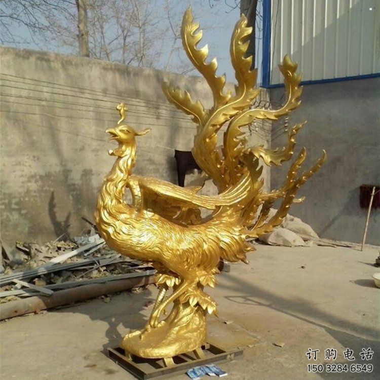 株洲凤凰雕塑厂家，锻造工艺，铜凤凰雕塑厂家承接