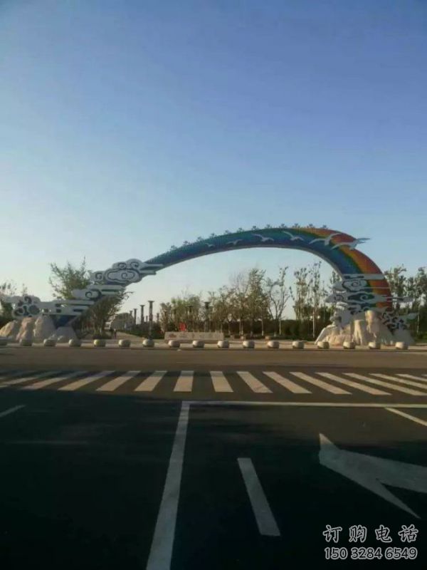 双阳云朵大门雕塑,公园美陈元素,不锈钢云朵大门雕塑 双阳云朵大门雕塑,公园美陈元素,不锈钢云朵大门雕塑