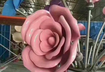 道外牡丹花雕塑工厂优选，城市装饰，牡丹花花朵雕塑供给