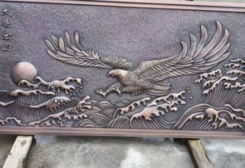 随州老鹰浮雕订做，景区雕塑，锻铜动物浮雕定价