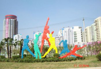 岳阳投篮雕塑，剪影工艺制作，不锈钢体育人物雕塑