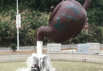 长沙小区天壶标志雕塑，多彩艺术，天壶雕塑生产厂家