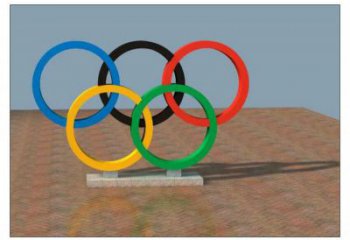 榆树五环不锈钢雕塑，现代景观摆件，烤漆工艺制作