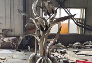 白城木棉花雕塑制造商，城市雕塑，不锈钢木棉花雕塑厂家