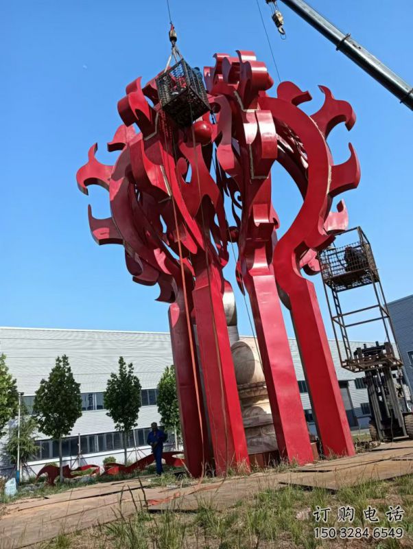 双阳火球雕塑,精神堡垒火球雕塑落地展示 双阳火球雕塑,精神堡垒火球雕塑落地展示
